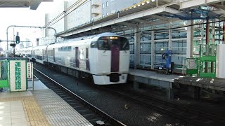 武蔵境駅　215系ホリデー快速ビューやまなし通過・E233系快速到着