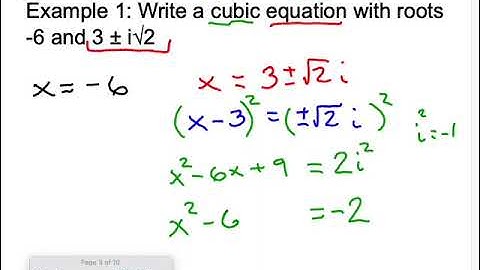 2.7.2 - Write a Cubic Equation Given Roots