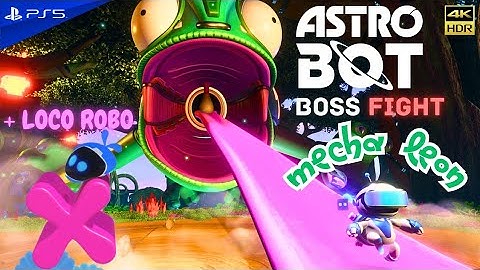 ASTRO BOT Boss Fight MECHA LEON | 4K HDR 60 FPS