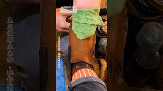 The shoes look so nice after being wiped#Decompress#Cure#Artisan#Shoe shining#纳德
