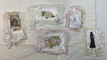 Crafty Me Shop DT project - Create with me the cutest clusters of laces and printed on fabric labels