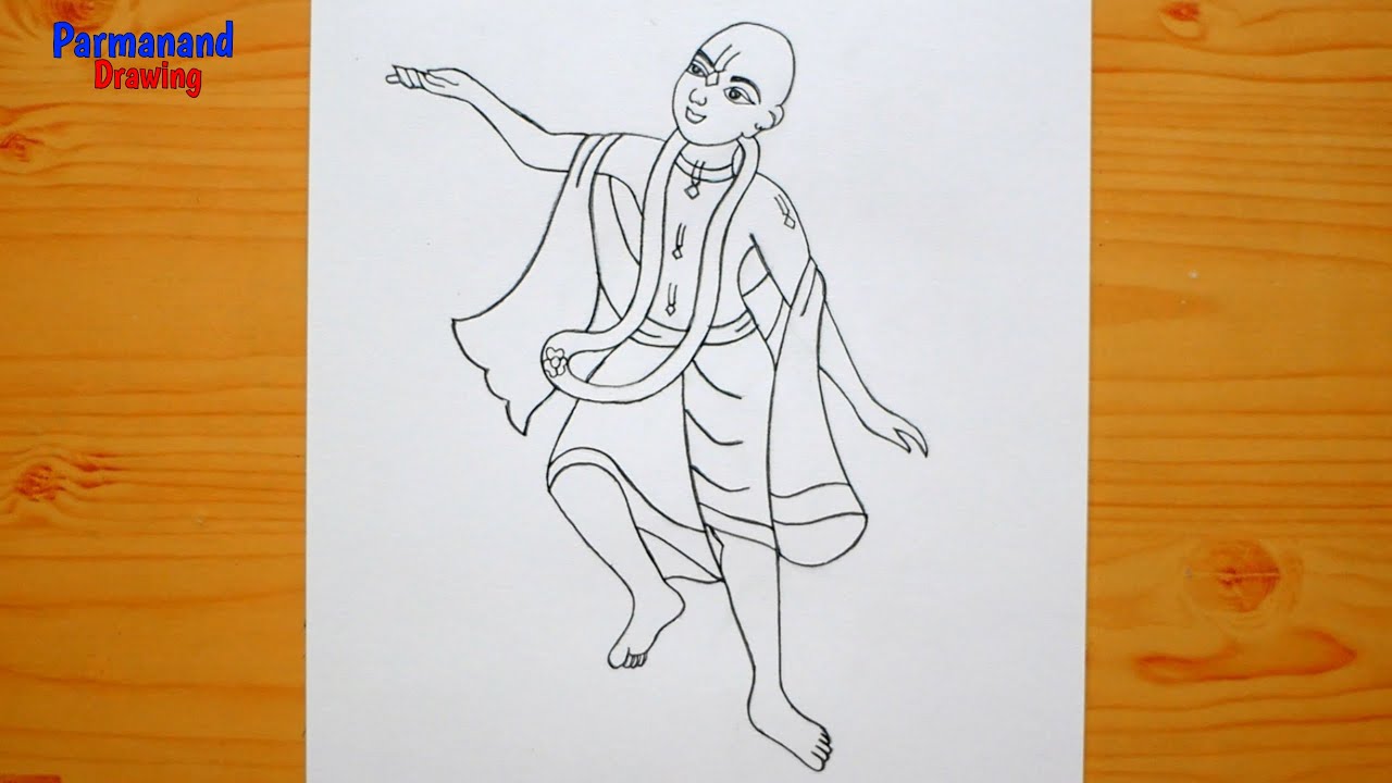 Lord Chaitanya Mahaprabhu Drawing | How to Draw Chaitanya ...