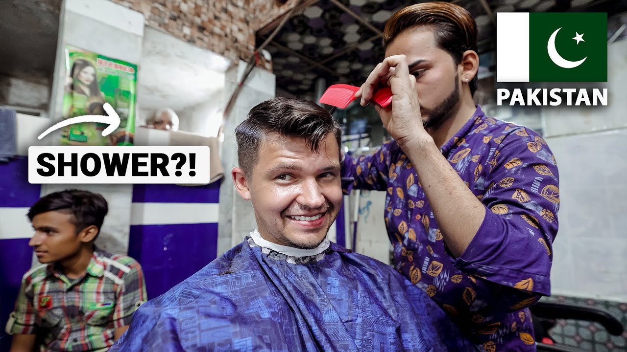 3 Haircut and Shave in Lahore Pakistan (with a shower?!) YouTube