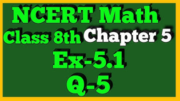 Q 5-Ex 5.1- Data Handling-NCERT Maths Class 8th-Chapter5