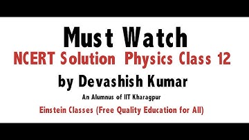 NCERT Solution Class12 : Physics (Potential & Capacitance Problem no. 2.7 ) by Einstein Classes