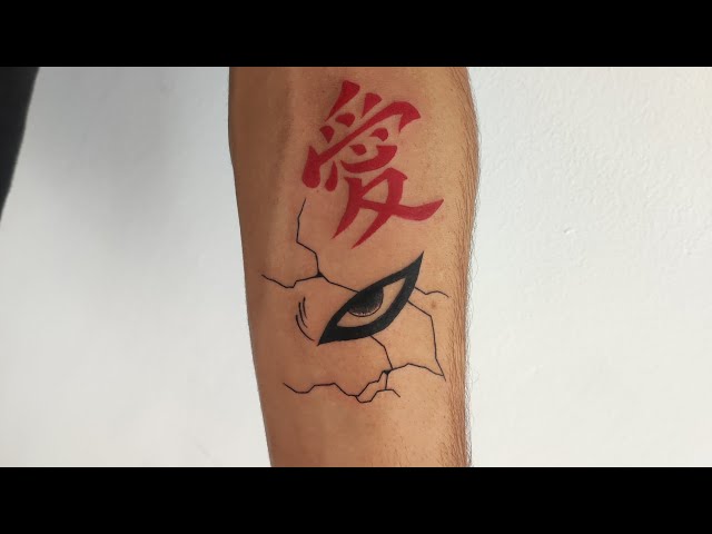 Hoje eu fiz a tatuagem do Gaara na - Bang Tattoo Studio