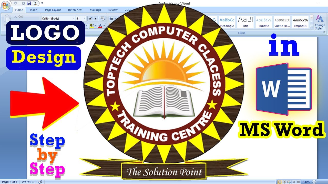 how-to-make-a-logo-design-in-microsoft-word-logo-design-in-ms-word