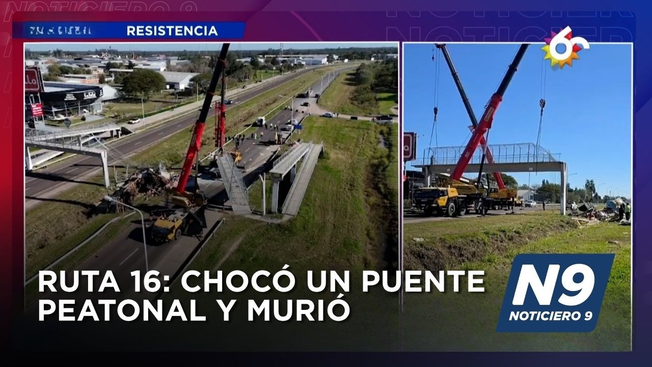 ►Tragedia en la Ruta 16: Un camionero falleció tras derribar puente peatonal