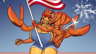 Patriotic Lobster Girl Sterrie | Kalmoire Comic Dub