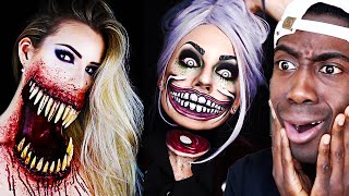 TikTok Halloween Makeup Transformations | Joseph Royal Reaction