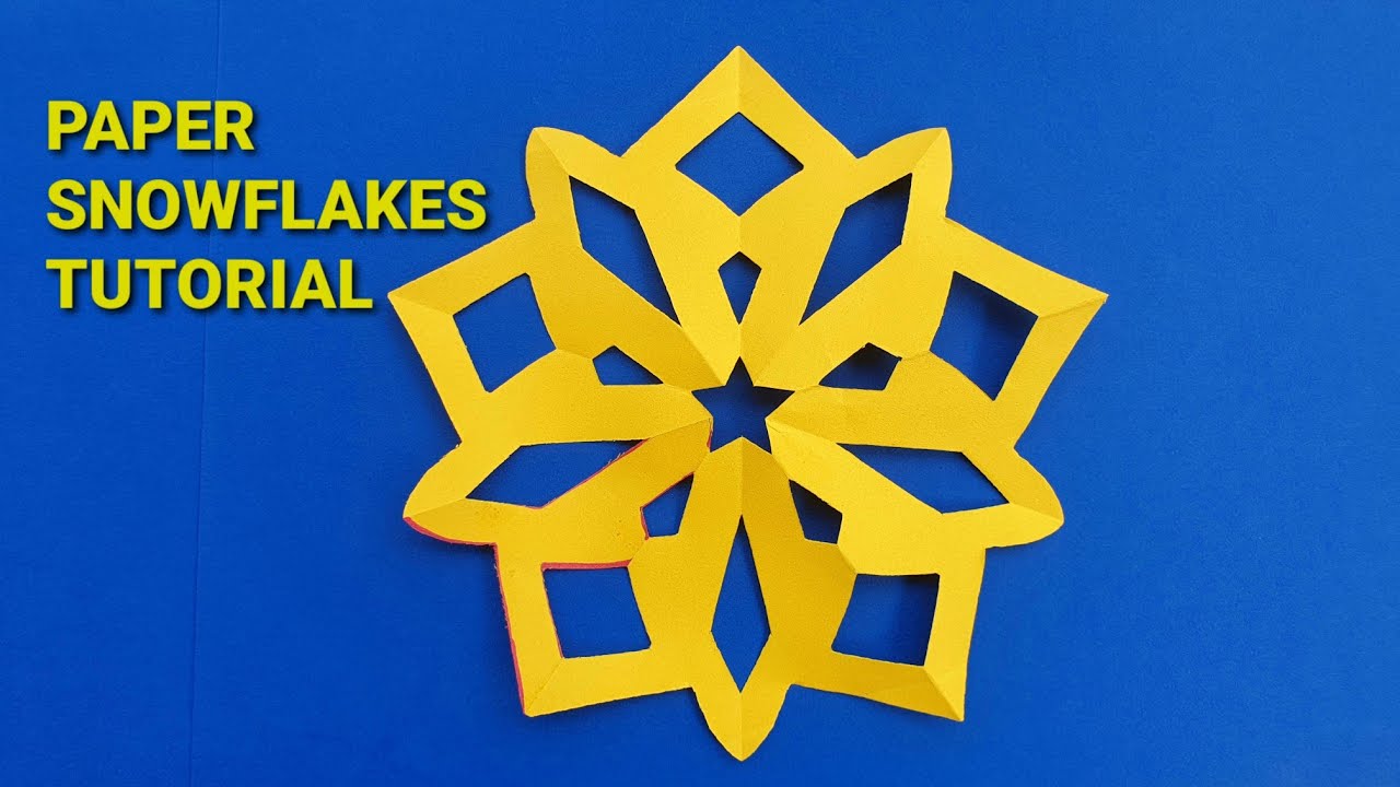 part #3 how to make paper snowflakes | paper snowflakes tutorial - YouTube