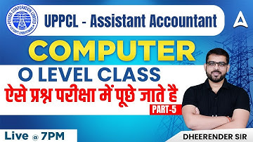 Expected Questions #5 | Computer Class For UPPCL Assistant Accountant Exam | By Dheerendra Sir