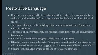 Restorative Language and Culture