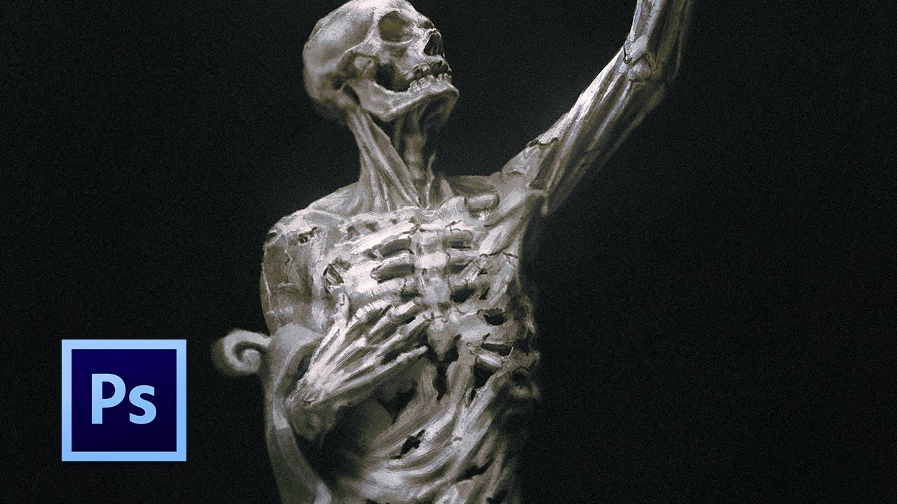 スケッチ 骸骨の彫刻 Photoshop Youtube