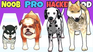 NOOB vs PRO vs HACKER vs GOD in Dog Evolution Run