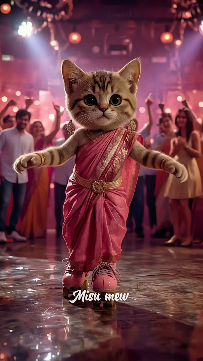 Raat bhar Nachaib re πΈmisu & her Friend π«Ά|| #MisuMew #kittyparty #shorts #AIshorts #mew