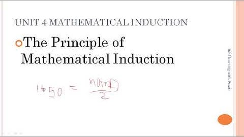 Mathematics || BCA ||BCS012 ||BLOCK-1 || UNIT - 4|| The Principle of Mathematical Induction in Hindi