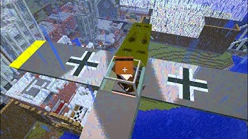 Minecraft Planes Mod - Destroying a City