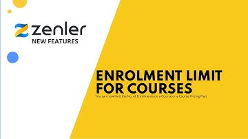 Feature Release - Enrolment Limit for Courses 🚀