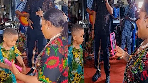 Nkechi Blessing Steals The Show As She Dances With Her Cute Son At Her Mom's 1 Year Remembrance