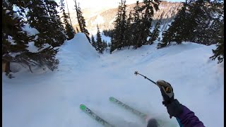 Steep And Tight On St Bernard At Taos Ski Valley, New Mexico.
