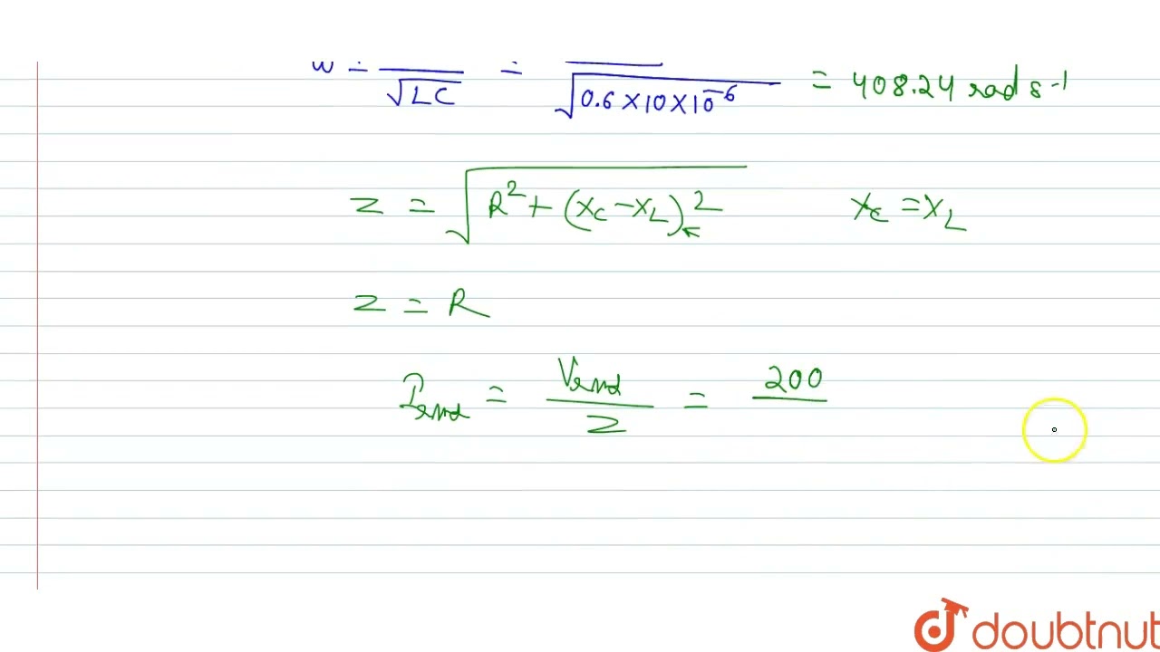 A choke coil of resistance 5 Omega and inductance 0.6 H is in series with a capacitance of 10 (m...