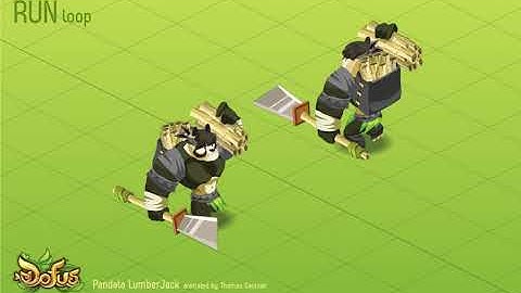 DOFUS - Pandala Lumberjack, animation set.