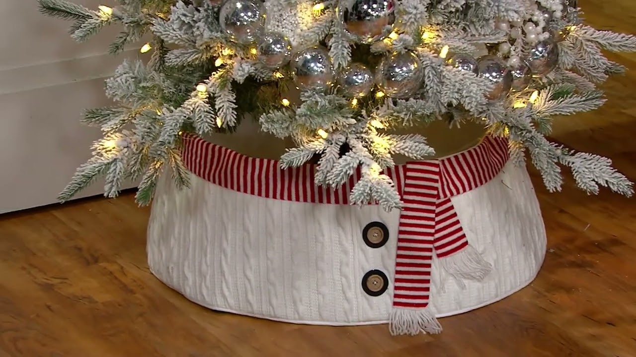 Holiday Figure Fabric Tree Collar Collection by Valerie on QVC