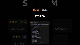 Glitch Text Effect with just html and css #coding #htmlandcss #frontendcourse #short