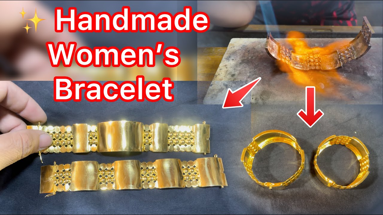 ⭐ How I Craft a Female Platinum Style Gold Bracelet by Hand ✨