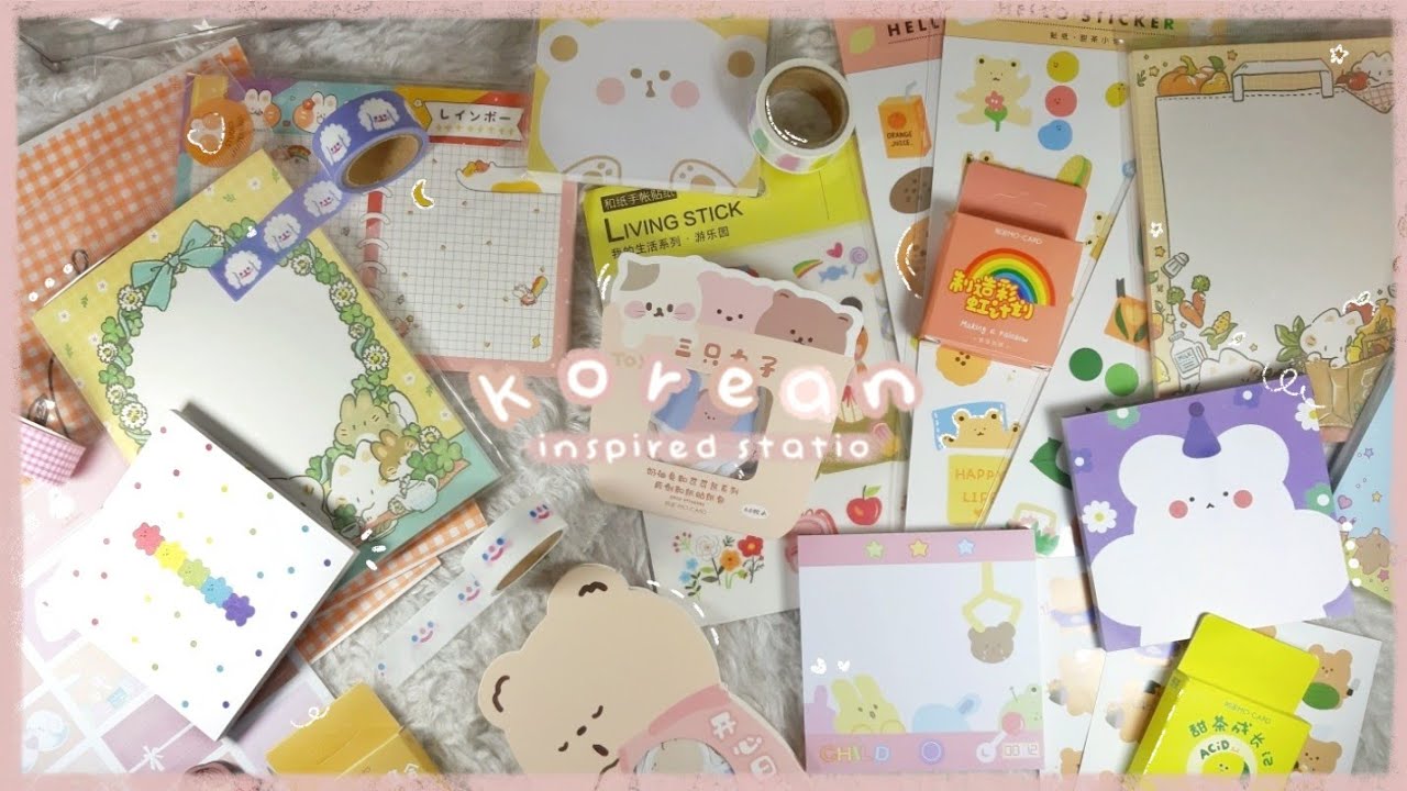 more cute koreaninspired stationery (a haul) ☆ YouTube