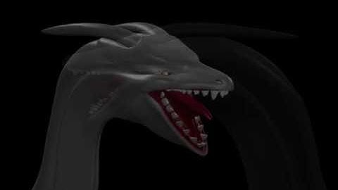 Black Dragon - Modeling, Texturing, Rigging in Blender (WIP 28) - Test Render