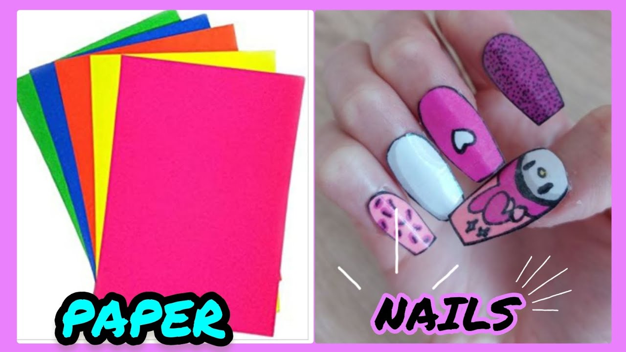 💅🔥 DIY BTS-Inspired Fake Nails Made with Paper! 🎨💖