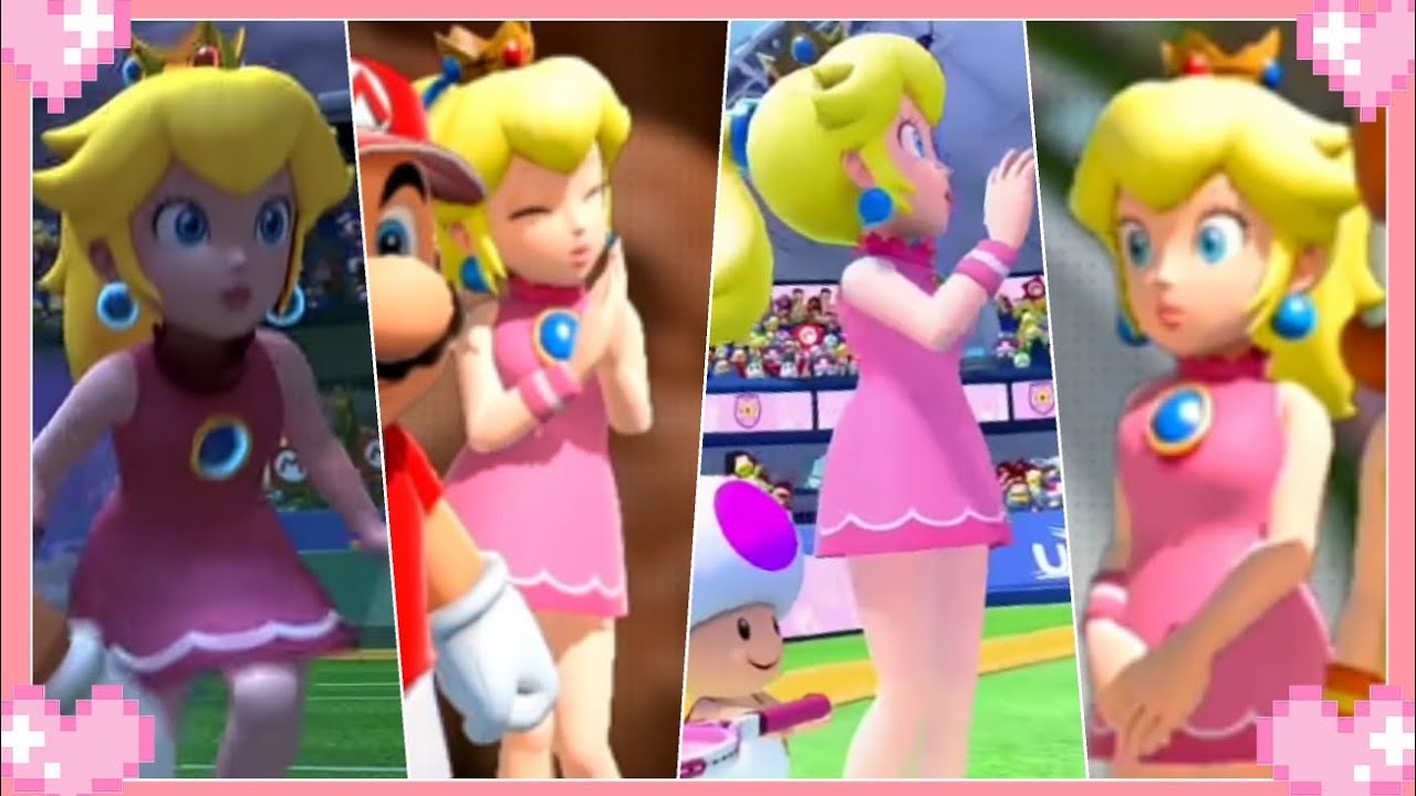 Mario tennis aces - all peach story mode scenes
