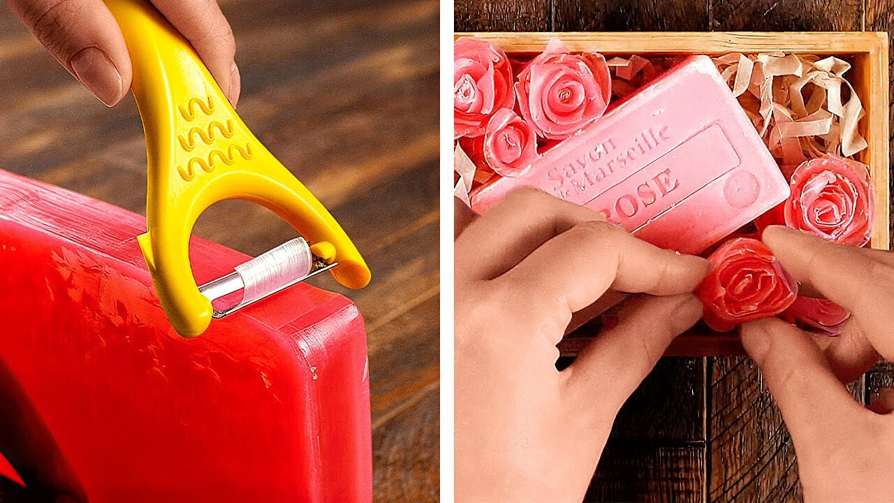 Tissting Taglierina Sapone, Pialla bambù Regolabile per Sapone e Candele con Scatola Affettatrice e Raschietti, Strumento per Creazione Manuale, Legno Naturale, Ideale per Artigiani e Famiglie