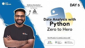 Day 5 | Basic Statistics and Analytics | Data Analysis with Python Zero to Hero(5 Days)