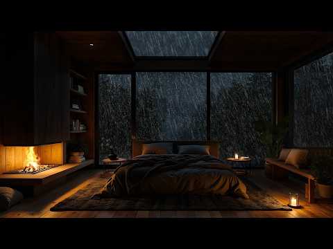 (No Ads) Sleep Better on a Rainy Day | Gentle Rain & Warm Piano Against the Window