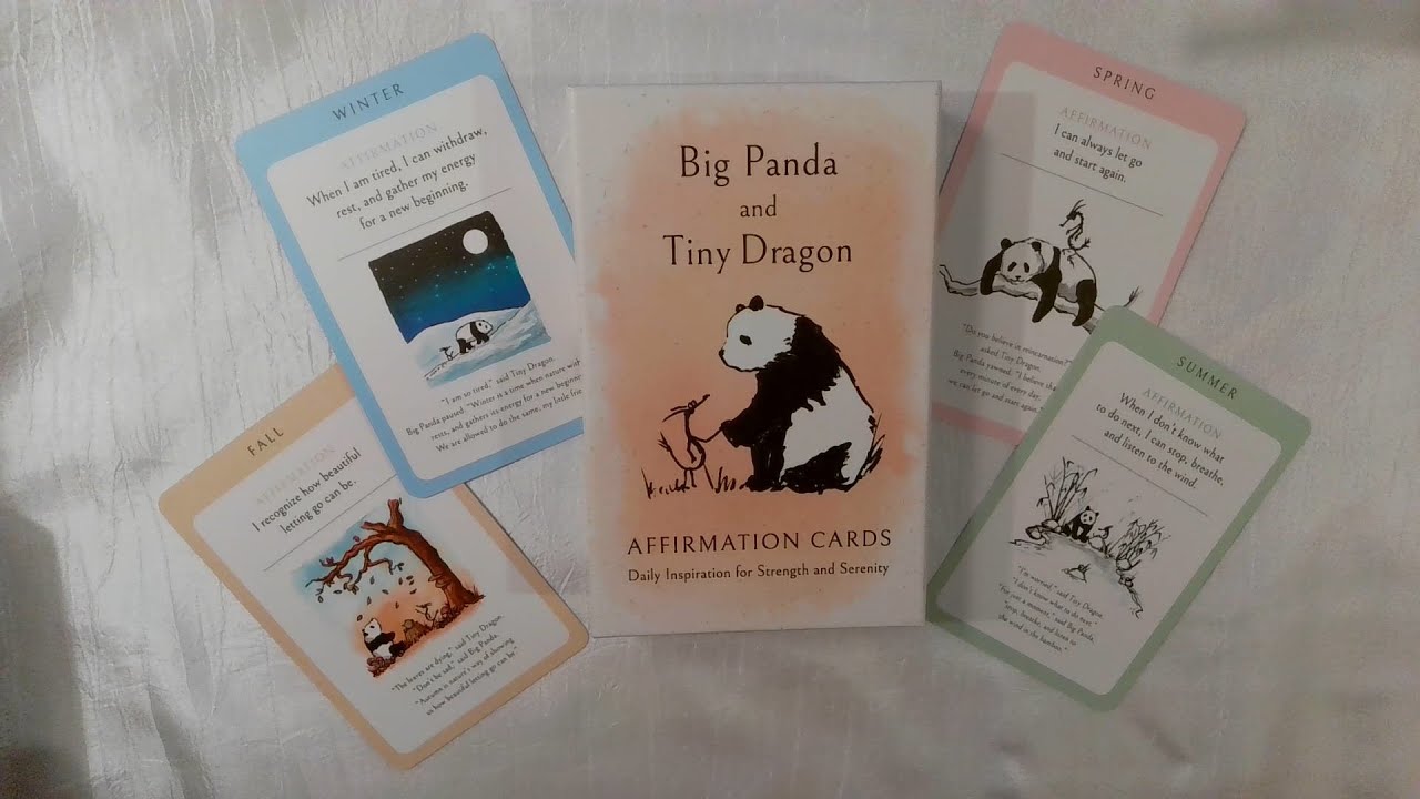 Meet the Big Panda and Tiny Dragon Affirmation Cards