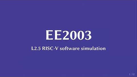 L2.5 - RISC-V Software Simulation