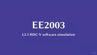 L2.5 - RISC-V Software Simulation