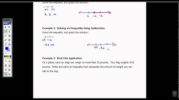 Algebra 1 - 3.2 Solving Inequalities Using Addition or Subtraction