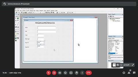 Cara membuat program “menghitung nilai mahasiswa” dengan menggunakan visual basic