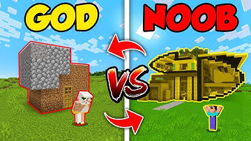 Minecraft NOOB vs. GOD: SWAPPED FUTURISTIC HOUSE BUILD CHALLENGE in Minecraft (Compilation)