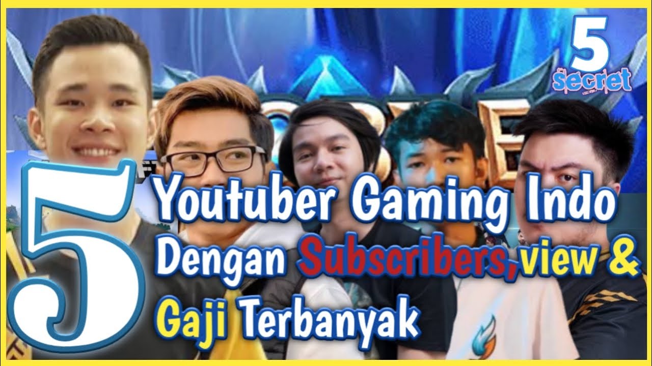 5 Youtuber Gaming Indonesia Dengan Subscriber, View dan Gaji Terbesar