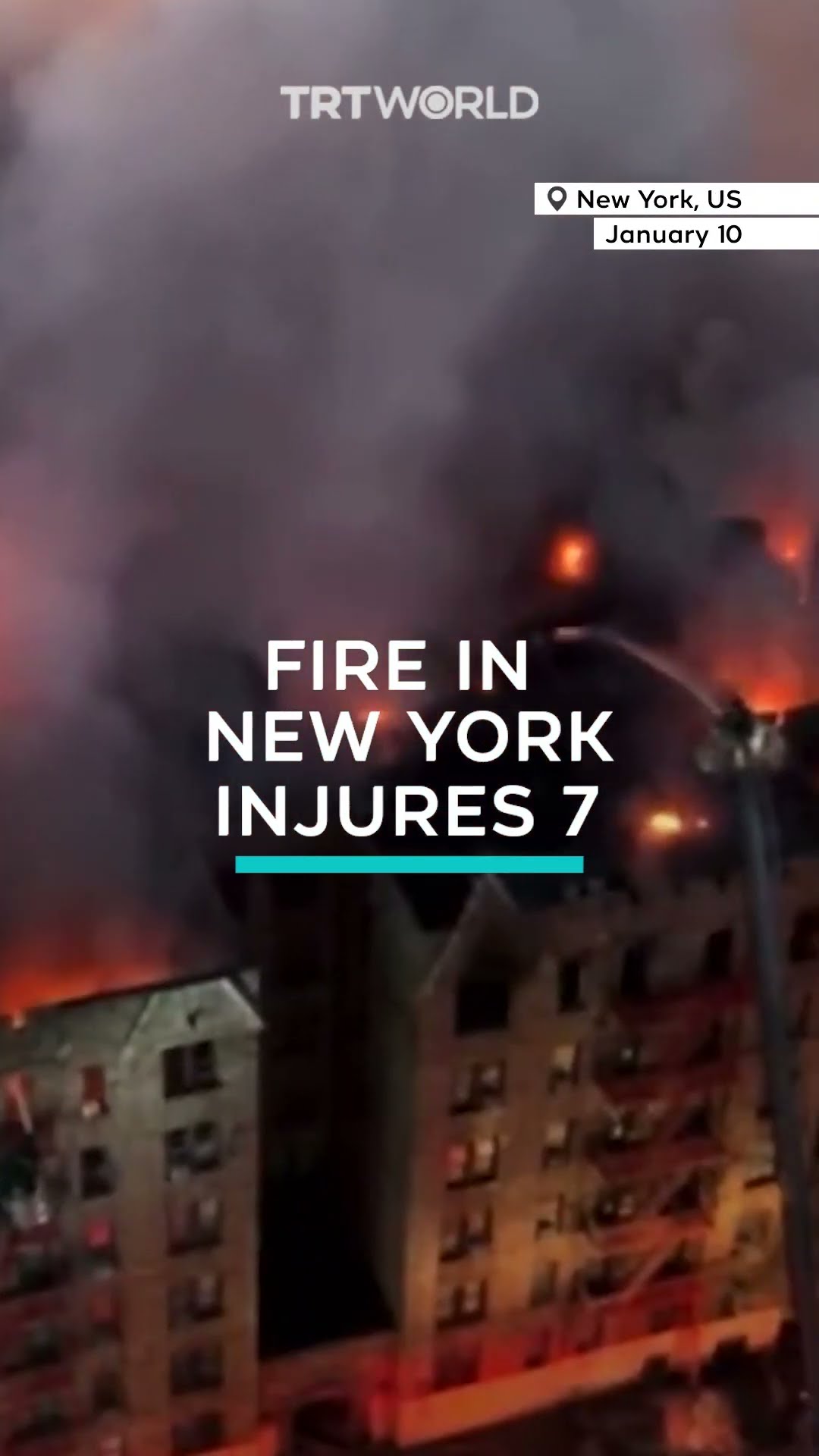 Massive fire in New York injures 7, displaces dozens