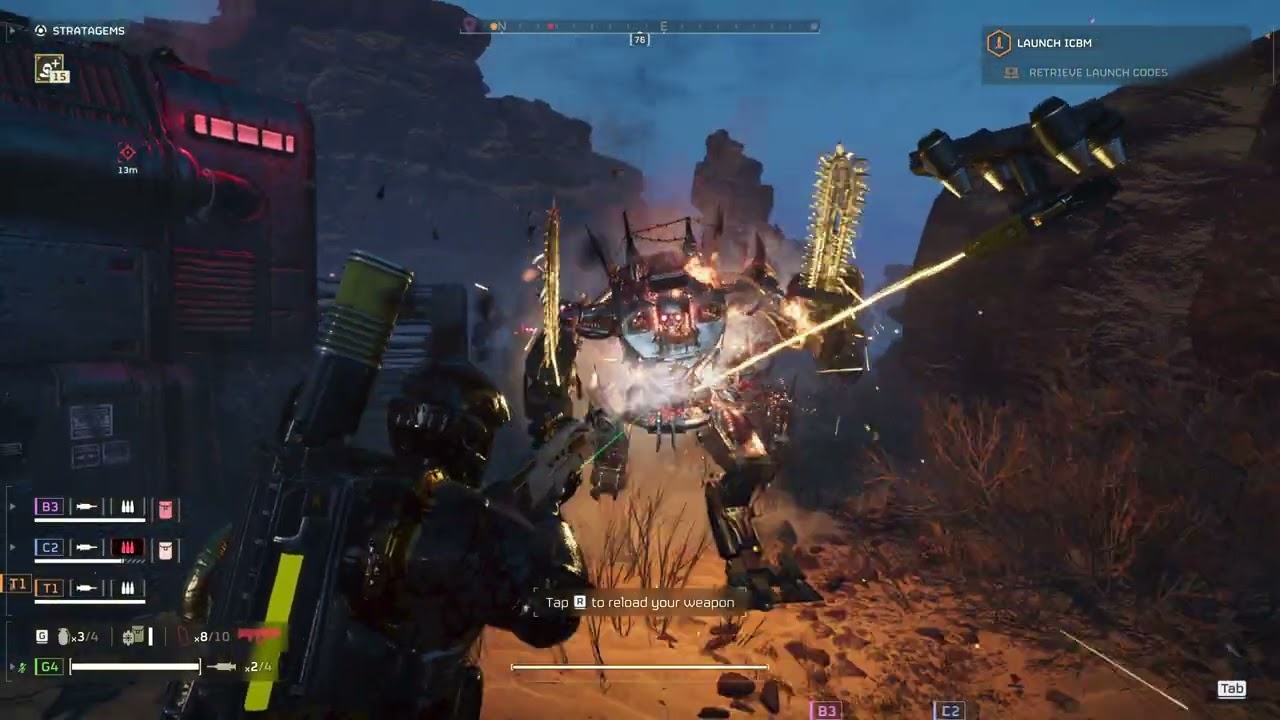 Самолет Helldivers 2 PT запустил МБР для сбора образцов.