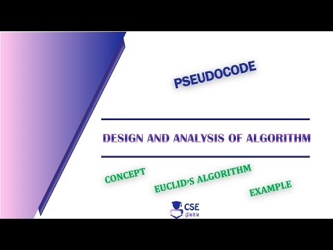 Pseudocode | Euclidean Algorithm #GCD Example | Lec 5 | Design ...
