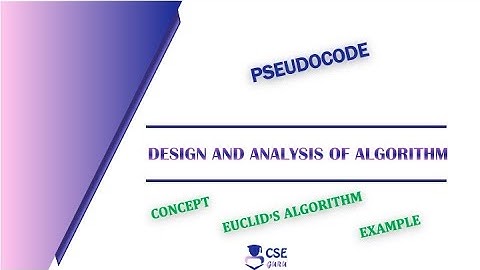Pseudocode | Euclidean Algorithm  #GCD  Example | Lec 5 | Design & Analysis of Algorithm
