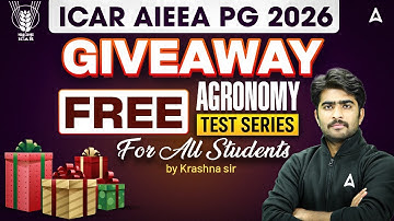 ICAR AIEEA PG 2026 | Free Agronomy Test Series Giveaway | For All Students | By Krashna Sir