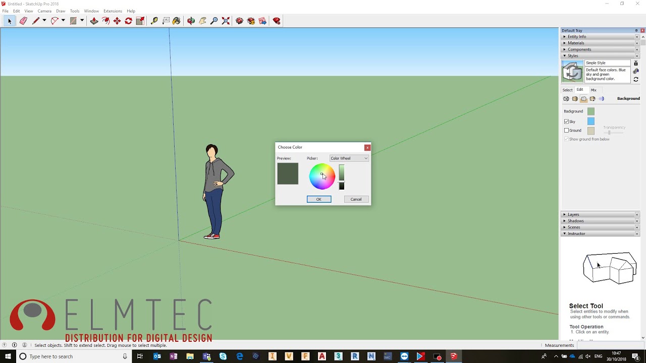 Change Background on SketchUp - YouTube